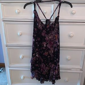 Free People black and floral sundress